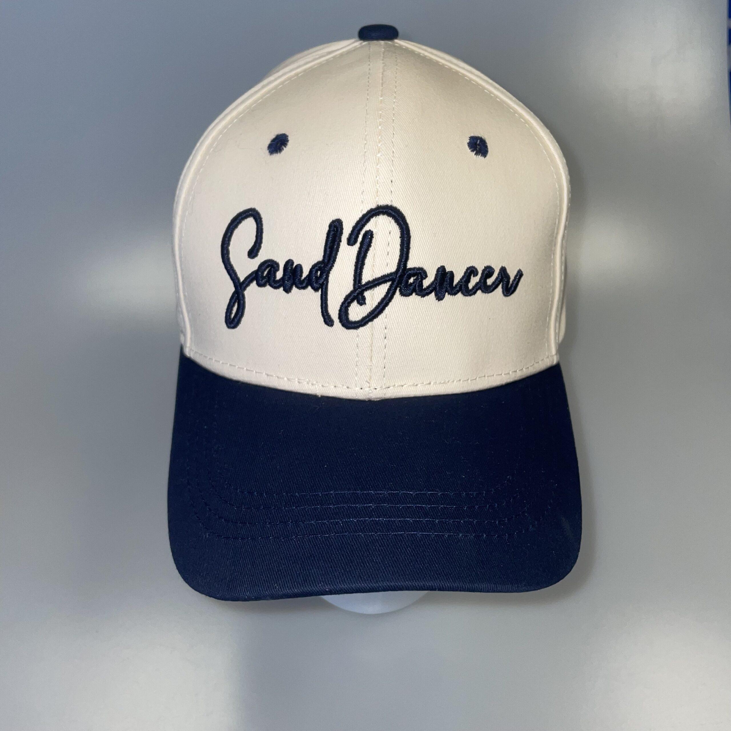 Baseball Cap - Script - Beige/Navy