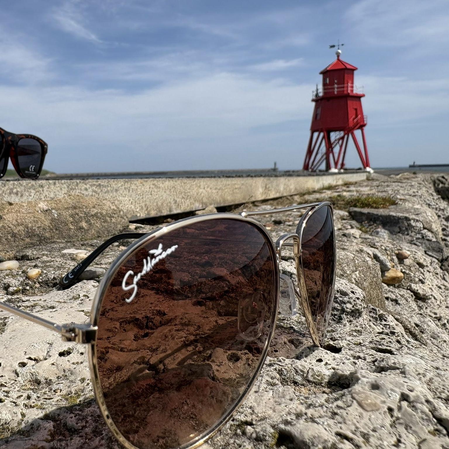 Aviator Sunglasses - Bronze/Gold