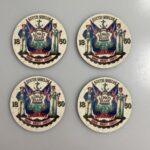 Coaster x4 - Circle Crest